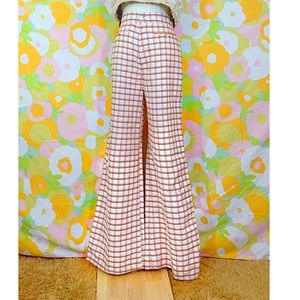 RARE NWT Late 60s Levis Vintage Plaid Bell Bottoms